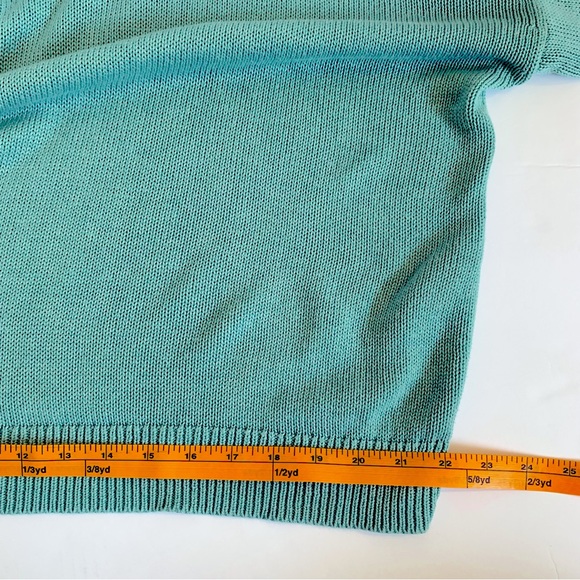 Eileen Fisher Silk Blend Knit Sweater Top Long Sleeve Size Large Colour Seaside - Picture 9 of 13